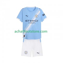 Maillot Manchester City Domicile Tenue pour Enfant 2025-2026 Manche Courte