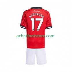 Maillot Manchester United Alejandro Garnacho 17 Domicile Tenue pour Enfant 2025-2026 Manche Courte