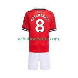 Maillot Manchester United Bruno Fernandes 8 Domicile Tenue pour Enfant 2025-2026 Manche Courte