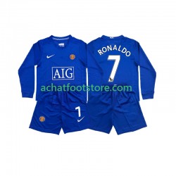 Maillot Manchester United Cristiano Ronaldo 7 Rétro Extérieur Tenue pour Enfant 2008 Manche Longue