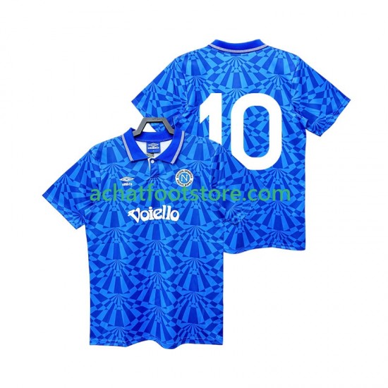 Maillot Naples 10 Rétro Domicile Tenue pour Homme 1991 1993 Manche Courte