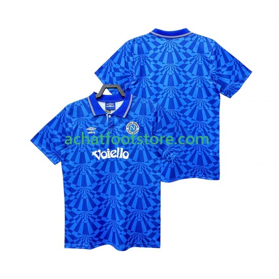 Maillot Naples Rétro Domicile Tenue pour Homme 1991 1993 Manche Courte