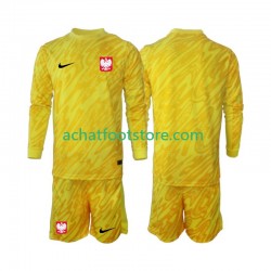 Maillot Pologne Gardien Domicile Tenue pour Enfant 2024 Manche Longue Maillot Pologne Gardien Domicile Tenue pour Enfant 2024 Manche Longue