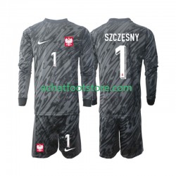 Maillot Pologne Szczesny 1 Gardien Extérieur Tenue pour Enfant 2024 Manche Longue Maillot Pologne Szczesny 1 Gardien Extérieur Tenue pour Enfant 2024 Manche Longue