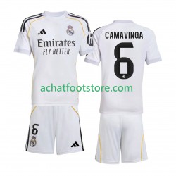 Maillot Real Madrid Camavinga 6 Domicile Tenue pour Enfant 2025-2026 Manche Courte