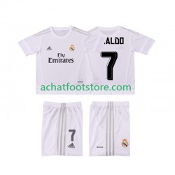 Maillot Real Madrid Cristiano Ronaldo 7 Rétro Domicile Tenue pour Enfant 2015 2016 Manche Courte