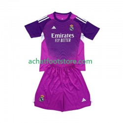 Maillot Real Madrid Gardien Extérieur Tenue pour Enfant 2025-2026 Manche Courte