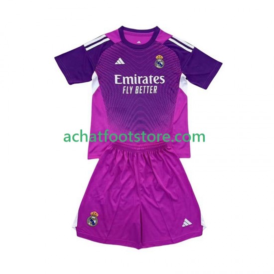 Maillot Real Madrid Gardien Extérieur Tenue pour Enfant 2025-2026 Manche Courte