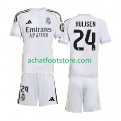 Maillot Real Madrid Huijsen 24 Domicile Tenue pour Enfant 2025-2026 Manche Courte