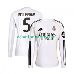 Maillot Real Madrid Jude Bellingham 5 Domicile Tenue pour Homme 2025-2026 Manche Longue