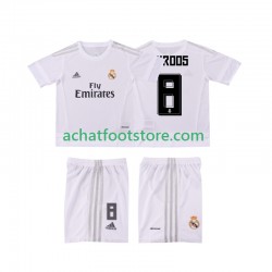 Maillot Real Madrid KROOS 8 Rétro Domicile Tenue pour Enfant 2015 2016 Manche Courte
