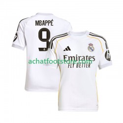 Maillot Real Madrid Mbappé Kylian 9 Domicile Tenue pour Homme 2025-2026 Manche Courte