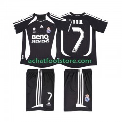 Maillot Real Madrid RAUL 7 Rétro Extérieur Tenue pour Enfant 2006 2007 Manche Courte