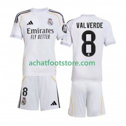 Maillot Real Madrid Valverde 8 Domicile Tenue pour Enfant 2025-2026 Manche Courte