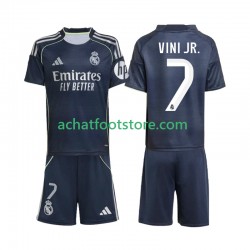 Maillot Real Madrid Vinicius Junior 7 Extérieur Tenue pour Enfant 2025-2026 Manche Courte