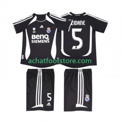 Maillot Real Madrid ZIDANE 5 Rétro Extérieur Tenue pour Enfant 2006 2007 Manche Courte