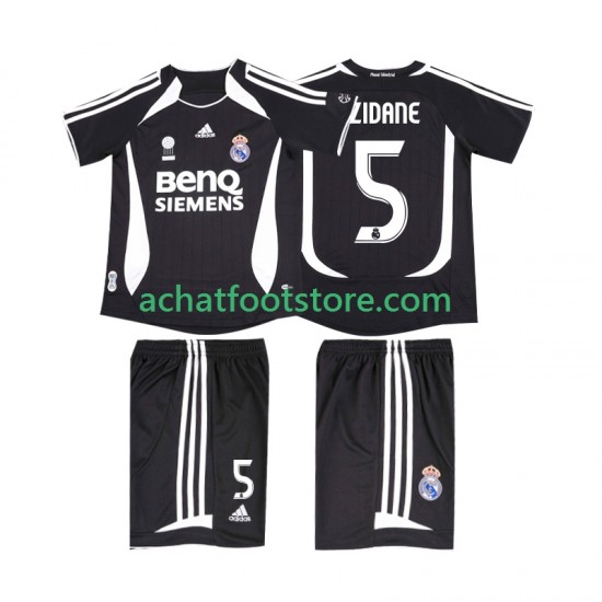 Maillot Real Madrid ZIDANE 5 Rétro Extérieur Tenue pour Enfant 2006 2007 Manche Courte