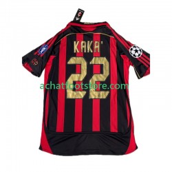 Maillot AC Milan KAKA 8 Rétro Domicile Tenue pour Homme 2006 2007 Manche Courte