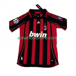 Maillot AC Milan KAKA 8 Rétro Domicile Tenue pour Homme 2006 2007 Manche Courte
