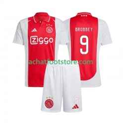 Maillot Ajax Amsterdam Brian Brobbey 9 Domicile Tenue pour Enfant 2024-2025 Manche Courte
