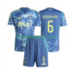 Maillot Ajax Amsterdam Henderson 6 Extérieur Tenue pour Enfant 2024-2025 Manche Courte