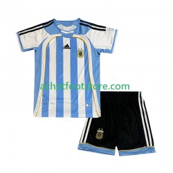 Maillot Argentine Rétro Domicile Tenue pour Enfant 2006 Manche Courte