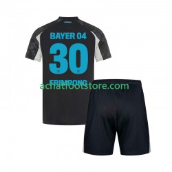 Maillot Bayer 04 Leverkusen Frimpong 30 3ème Tenue pour Enfant 2024-2025 Manche Courte