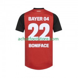 Maillot Bayer 04 Leverkusen Victor Boniface 22 Domicile Tenue pour Homme 2024-2025 Manche Courte