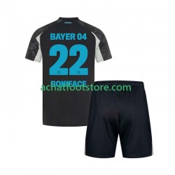 Maillot Bayer 04 Leverkusen Victor Boniface 22 3ème Tenue pour Enfant 2024-2025 Manche Courte