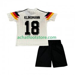Maillot Allemagne Klinsmann 18 Rétro Domicile Tenue pour Enfant 1990 Manche Courte