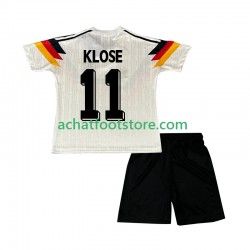 Maillot Allemagne Klose 11 Rétro Domicile Tenue pour Enfant 1990 Manche Courte