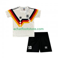 Maillot Allemagne Matthaus 10 Rétro Domicile Tenue pour Enfant 1990 Manche Courte