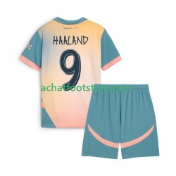 Maillot Manchester City Haaland 9 4ème Tenue pour Enfant 2024-2025 Manche Courte