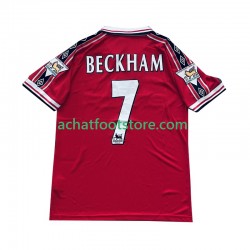 Maillot Manchester United Beckham 7 Rétro Domicile Tenue pour Homme 1988 2002 Manche Courte