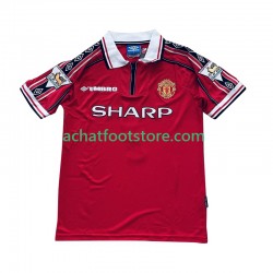 Maillot Manchester United Beckham 7 Rétro Domicile Tenue pour Homme 1988 2002 Manche Courte