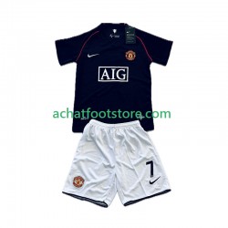 Maillot Manchester United Cristiano Ronaldo 7 Rétro Extérieur Tenue pour Enfant 2007 2008 Manche Courte