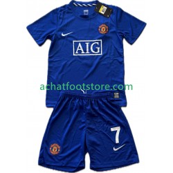 Maillot Manchester United Cristiano Ronaldo 7 Rétro 3ème Tenue pour Enfant 2008 2009 Manche Courte