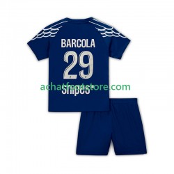 Maillot Paris Saint-Germain Bradley Barcola 29 4ème Tenue pour Enfant 2024-2025 Manche Courte