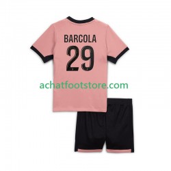 Maillot Paris Saint-Germain Bradley Barcola 29 3ème Tenue pour Enfant 2024-2025 Manche Courte