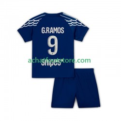 Maillot Paris Saint-Germain Goncalo Ramos 9 4ème Tenue pour Enfant 2024-2025 Manche Courte