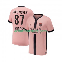 Maillot Paris Saint-Germain Joao Neves 87 3ème Tenue pour Homme 2024-2025 Manche Courte