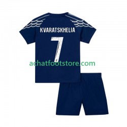 Maillot Paris Saint-Germain Khvicha Kvaratskhelia 7 4ème Tenue pour Enfant 2024-2025 Manche Courte