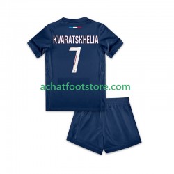Maillot Paris Saint-Germain Khvicha Kvaratskhelia 7 Domicile Tenue pour Enfant 2024-2025 Manche Courte