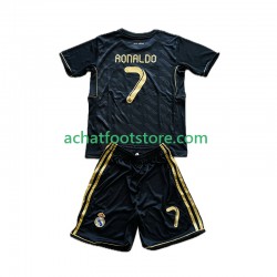 Maillot Real Madrid Cristiano Ronaldo 7 Rétro Extérieur Tenue pour Enfant 2011 2012 Manche Courte