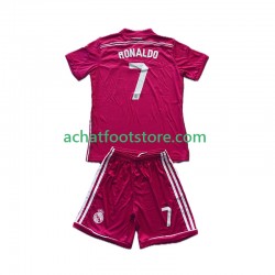 Maillot Real Madrid Cristiano Ronaldo 7 Rétro Extérieur Tenue pour Enfant 2014 2015 Manche Courte