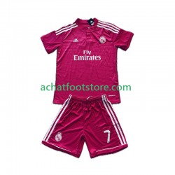 Maillot Real Madrid Cristiano Ronaldo 7 Rétro Extérieur Tenue pour Enfant 2014 2015 Manche Courte