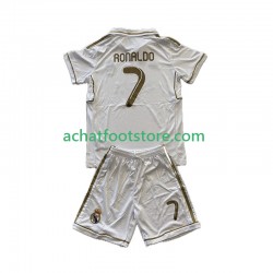 Maillot Real Madrid Cristiano Ronaldo 7 Rétro Domicile Tenue pour Enfant 2011 2012 Manche Courte