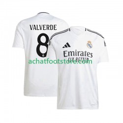 Maillot Real Madrid Federico Valverde 8 Domicile Tenue pour Homme 2024-2025 Manche Courte
