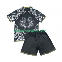 Maillot Real Madrid Versace Black Edition Domicile Tenue pour Enfant 2024-2025 Manche Courte