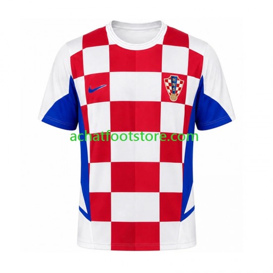 Maillot Croatie Rétro Domicile Tenue pour Homme 2010 Manche Courte